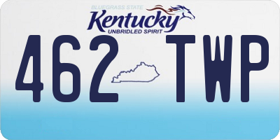 KY license plate 462TWP