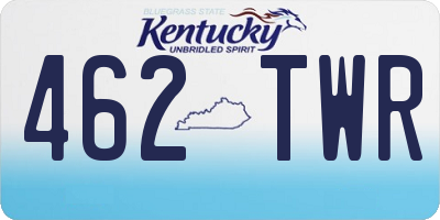 KY license plate 462TWR