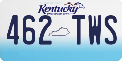 KY license plate 462TWS