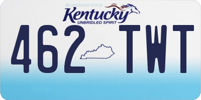 KY license plate 462TWT
