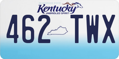 KY license plate 462TWX