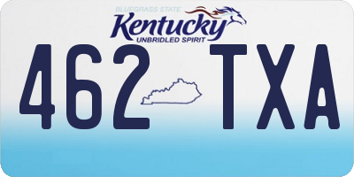 KY license plate 462TXA