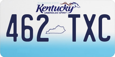 KY license plate 462TXC