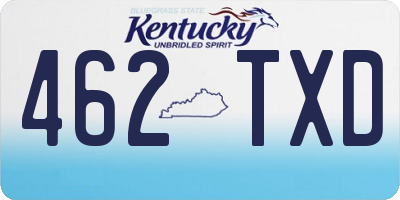 KY license plate 462TXD
