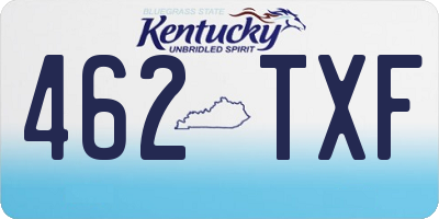 KY license plate 462TXF