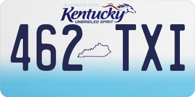 KY license plate 462TXI