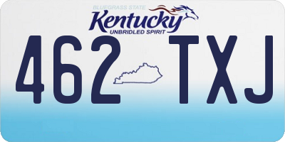KY license plate 462TXJ