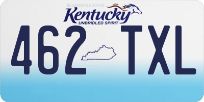 KY license plate 462TXL