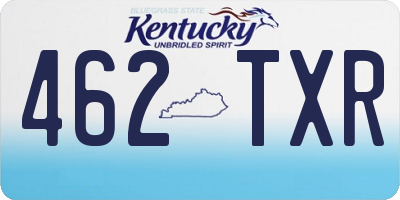KY license plate 462TXR