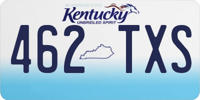 KY license plate 462TXS