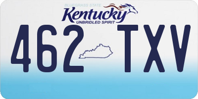 KY license plate 462TXV