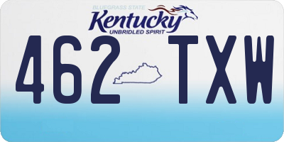 KY license plate 462TXW