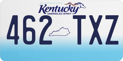 KY license plate 462TXZ
