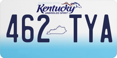 KY license plate 462TYA
