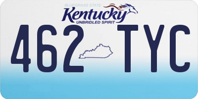 KY license plate 462TYC