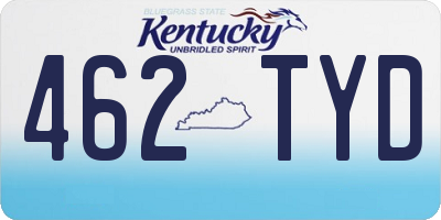 KY license plate 462TYD