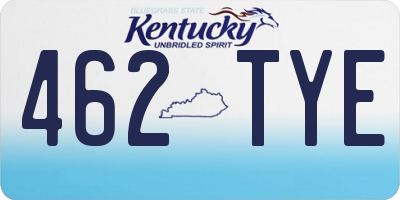 KY license plate 462TYE