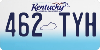 KY license plate 462TYH