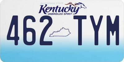 KY license plate 462TYM