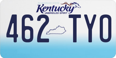 KY license plate 462TYO