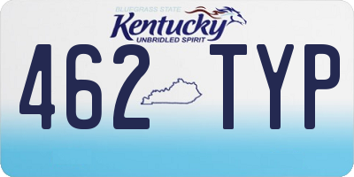 KY license plate 462TYP