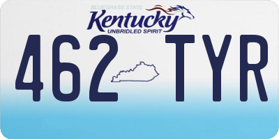 KY license plate 462TYR