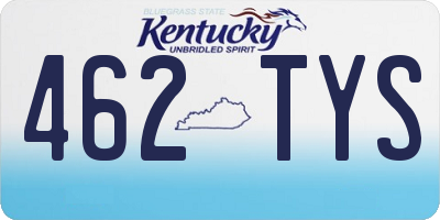 KY license plate 462TYS