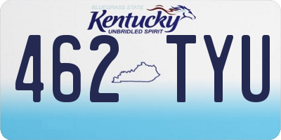 KY license plate 462TYU
