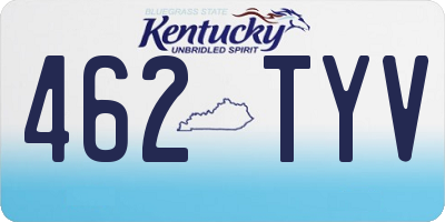 KY license plate 462TYV