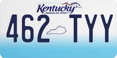 KY license plate 462TYY