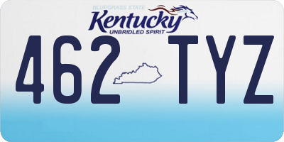 KY license plate 462TYZ
