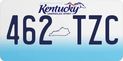 KY license plate 462TZC