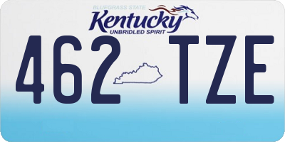 KY license plate 462TZE