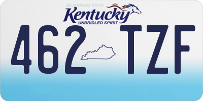 KY license plate 462TZF