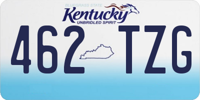 KY license plate 462TZG