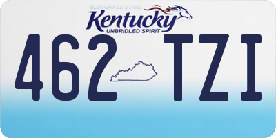 KY license plate 462TZI