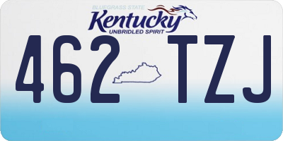 KY license plate 462TZJ