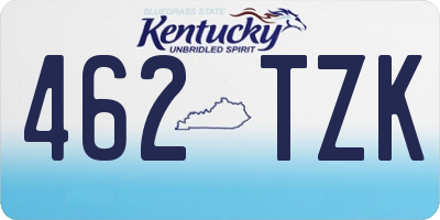 KY license plate 462TZK