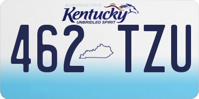 KY license plate 462TZU