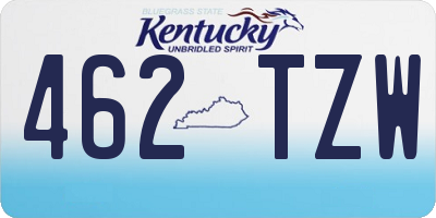 KY license plate 462TZW