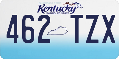 KY license plate 462TZX