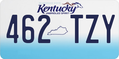 KY license plate 462TZY