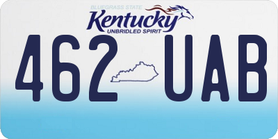 KY license plate 462UAB