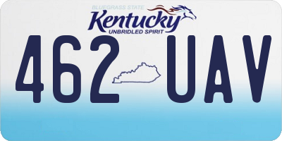 KY license plate 462UAV