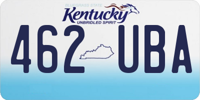 KY license plate 462UBA