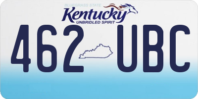 KY license plate 462UBC