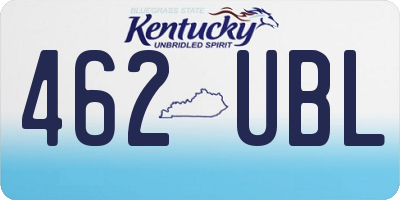 KY license plate 462UBL