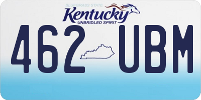 KY license plate 462UBM