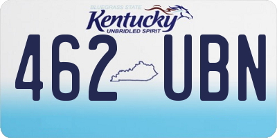 KY license plate 462UBN
