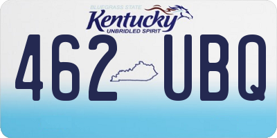 KY license plate 462UBQ